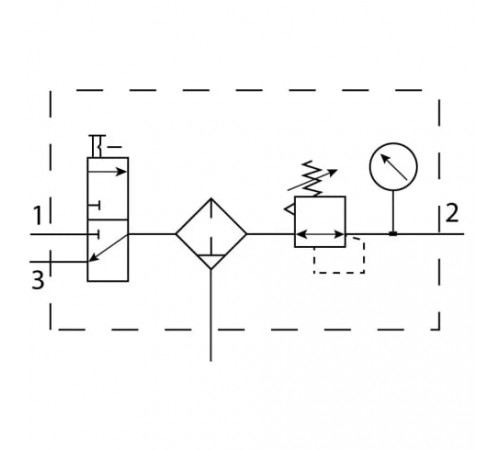 Блок подготовки воздуха Festo LFRS-1/4-D-MIDI-KC