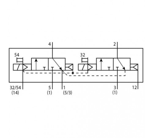 Распределитель с электромагнитным управлением Festo VSVA-B-T32N-AZD-A2-2AT1L
