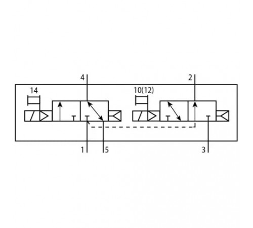 Распределитель с электромагнитным управлением Festo VUVG-L14-T32H-AT-G18-1H2L-W1