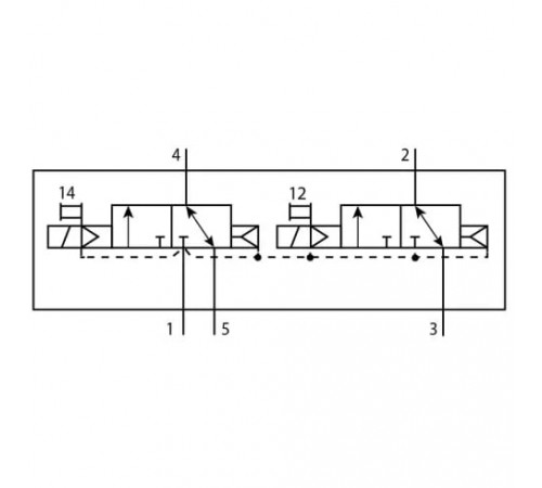 Распределитель с электромагнитным управлением Festo VUVG-S14-T32C-AT-G18-1H2L-W1