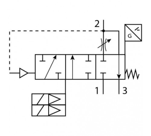 Клапан плавного пуска/быстрого выхлопа Festo MS6-SV-1/2-E-10V24-SO-AD3-MP3
