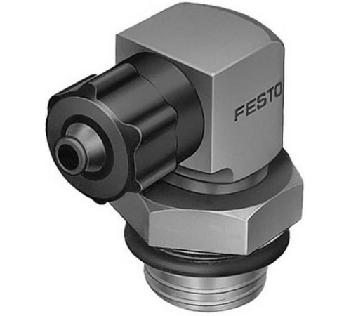 Штуцер ниппельный угловой с накидной гайкой Festo LCKN-1/8-PK-6