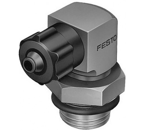 Штуцер ниппельный угловой с накидной гайкой Festo LCKN-1/4-PK-4