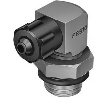 Штуцер ниппельный угловой с накидной гайкой Festo LCKN-3/8-PK-6