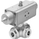 Шаровой кран с приводом Festo VZBA-2-GGG-63-32T-F0507-V4V4T-PS90-R-90-4-C Ру63 Ду50 (PN63 DN50)