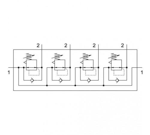 Коллектор регуляторов давления Festo LRB-1/4-DB-7-O-K4-MINI