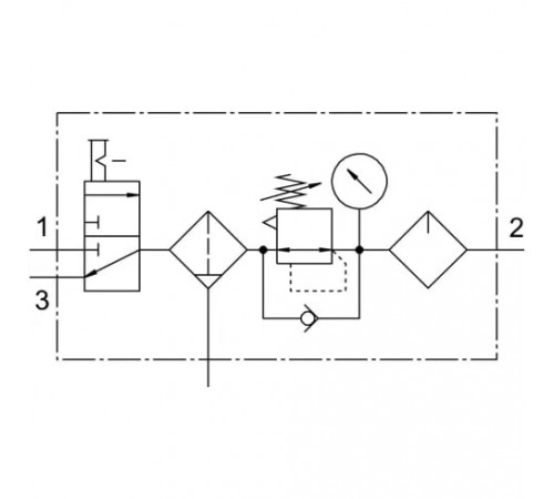 Блок подготовки воздуха, комбинация Festo MSB4-1/4:C3J1M1-WP