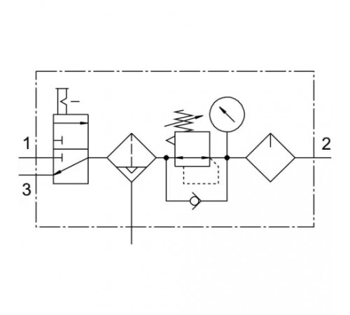 Блок подготовки воздуха, комбинация Festo MSB6-1/2:C3J2M1-WP