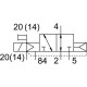 Распределитель с электромагнитным управлением Festo VMPA14-M1HF-W-PI