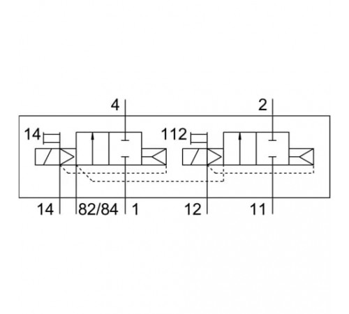 Распределитель с электромагнитным управлением Festo CPV14-M1H-2X2-GLS-1/8