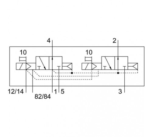 Распределитель с электромагнитным управлением Festo VMPA14-M1HF-N-PI