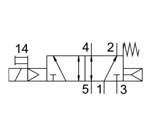 Распределитель с электромагнитным управлением Festo VUVG-S10-M52-RT-M5-1H2L-W1