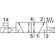 Распределитель с электромагнитным управлением Festo VUVG-S10-M52-RT-M5-1H2L-W1