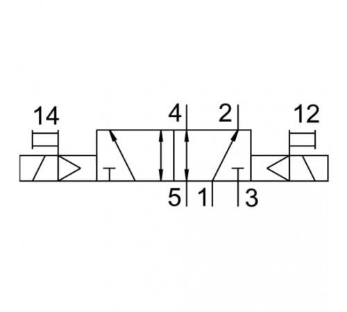 Распределитель с электромагнитным управлением Festo VUVG-S14-B52-T-G18-1H2L-W1