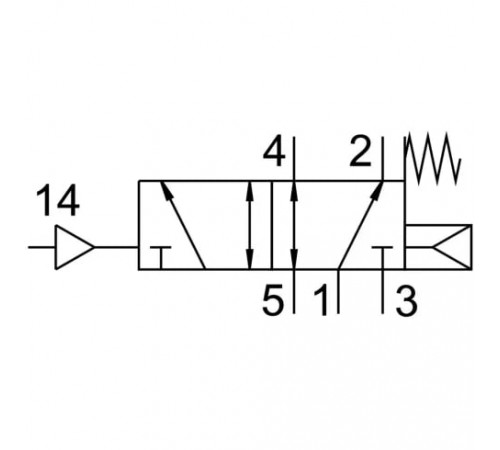 Распределитель с пневматическим управлением FestoVUWG-L10-M52-R-M5