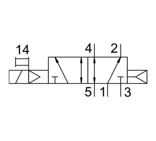 Распределитель с электромагнитным управлением Festo VUVG-S14-M52-AT-G18-1H2L-W1