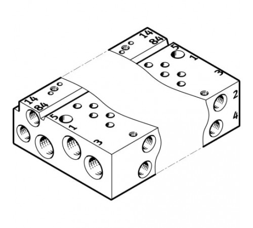 Коллектор Festo VABM-L1-10AW-M7-2