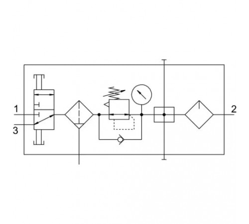 Блок подготовки воздуха, комбинация Festo FRC-1/4-DB-7-MINI-KC-MPA