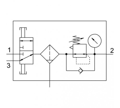 Блок подготовки воздуха, комбинация Festo LFR-1/4-DB-7-MINI-KC-MPA