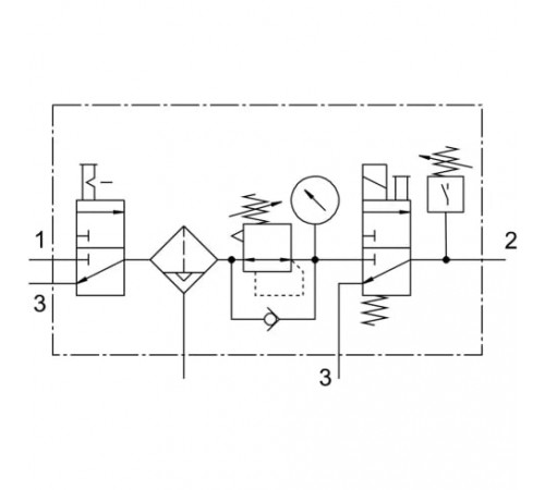 Блок подготовки воздуха, комбинация Festo MSB4-1/4:C3:J1:D14-WP
