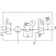 Блок подготовки воздуха, комбинация Festo MSB4-1/4:C3:J1:D14-WP