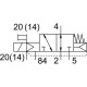 Распределитель с электромагнитным управлением Festo VUVG-B10Z-M32U-RZT-F-1T1L