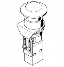 Грибовидная кнопка Festo P-3-M5-BK