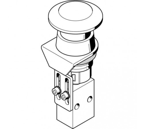 Грибовидная кнопка Festo P-3-M5-BK