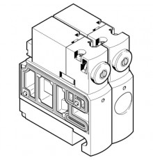 Распределитель с электромагнитным управлением Festo CPVSC1-M1H-J-P-Q4