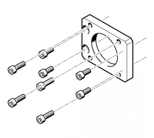Фланец электродвигателя Festo EAMF-A-48B-55A