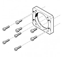 Фланец электродвигателя Festo EAMF-A-62B-70A