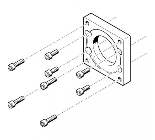 Фланец электродвигателя Festo EAMF-A-62B-87A