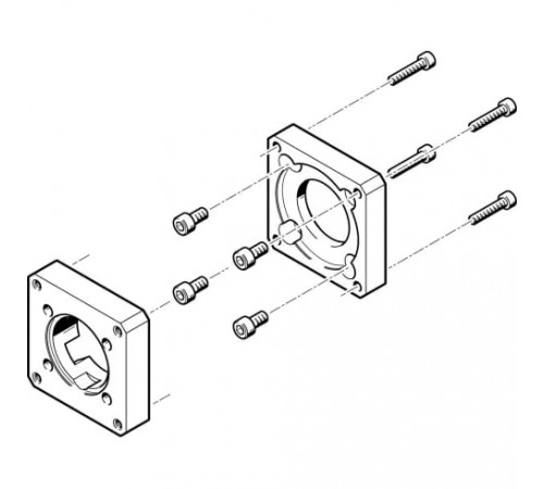 Фланец электродвигателя Festo EAMF-A-38A-60G/H