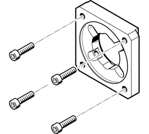 Фланец электродвигателя Festo EAMF-A-38A-70A