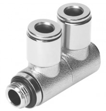 Тройник цанговый с резьбой поворотный Festo NPQM-LFK-G14-Q6-P10