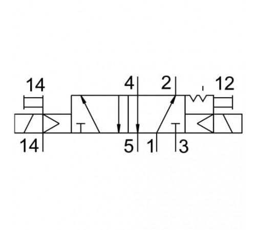 Распределитель с электромагнитным управлением Festo VUVB-ST12-B52-ZD-QX-1T1