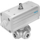 Шаровой кран с приводом Festo VZBA-2-GGG-63-32T-F0507-V4V4T-PP106-R-90-C Ру63 Ду50 (PN63 DN50)