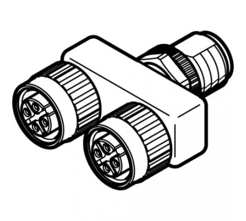 Тройник с цанговым зажимом Festo NEDU-M12D4-M12T4-IS