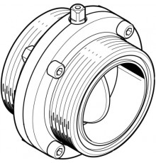 Поворотный затвор пищевой Festo VZFB-SZ-3&rdquo;-TT-V2V2E