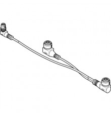 Соединительный кабель Festo NEDV-L2R1-V7-M12W3-K-0.1L1-N-M8W4-0.2R1