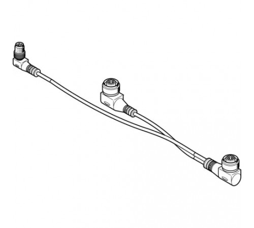 Соединительный кабель Festo NEDV-L2R1-V7-M12W3-K-0.1L1-N-M8W4-0.2R1