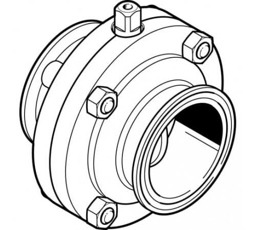 Поворотный затвор пищевой Festo VZFB-A-2&rdquo;-CC-V2V2E