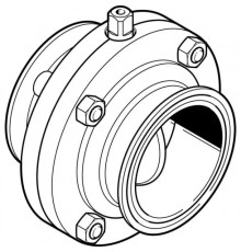 Поворотный затвор пищевой Festo VZFB-A-21/2&rdquo;-CC-V2V2E