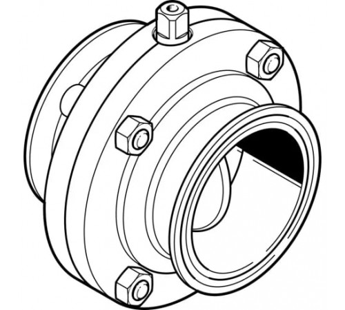 Поворотный затвор пищевой Festo VZFB-A-21/2&rdquo;-CC-V2V2E