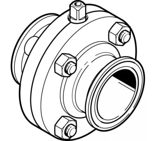 Поворотный затвор пищевой Festo VZFB-A-11/2&rdquo;-CC-V4V4E