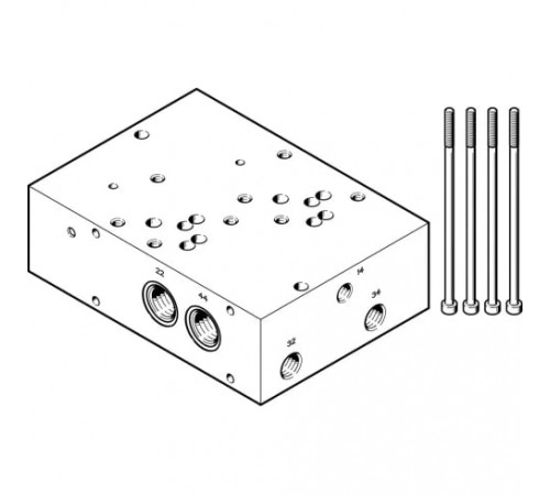 Монтажная плита Festo VABP-S1-2V1G-G38-2