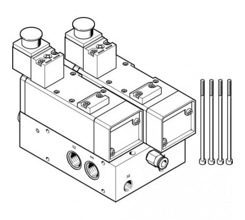 Монтажная плита Festo VABP-S1-2V1G-G38-2M-A1