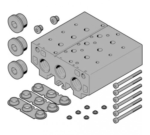 Плита для блочного монтажа Festo VABM-B10-30E-N34-9