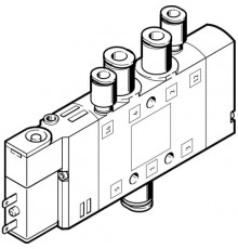 Распределитель с электромагнитным управлением Festo CPE10-M1BH-5LS-QS-4