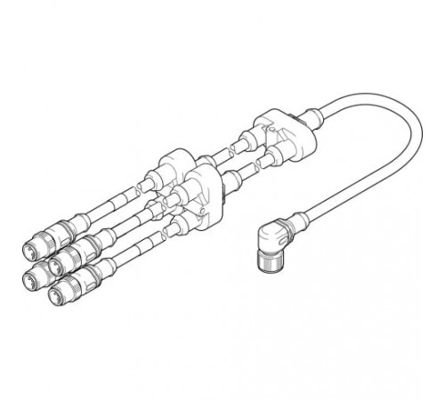 Переходник Festo NEFV-V12-M12W8-0.6-M12QG5
